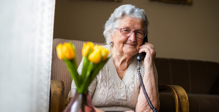 lady in care home